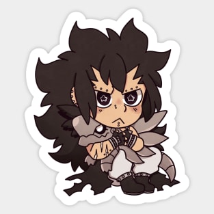 Gajeel and a Metalicana plushie Sticker